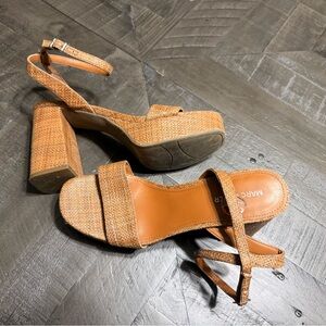 Marc Fisher Sadel Strappy Block Heel Sandals W10